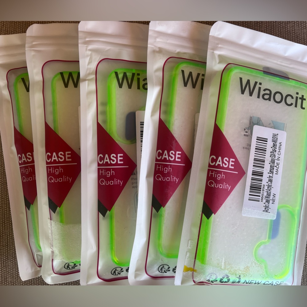 5 New Acrylic Neon Green Phone Case for Samsung Galaxy S24Plus